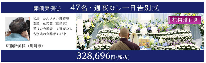 通夜なし1日告別式(47名)